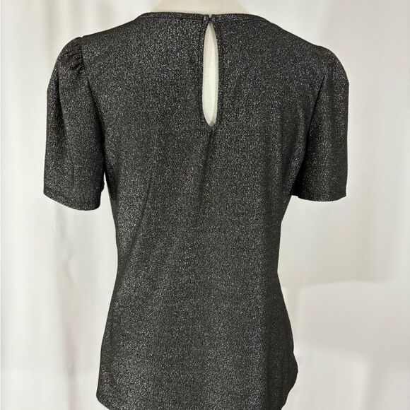 Express Black Sparkly Short Sleeve Tee - Picture 4 of 7
